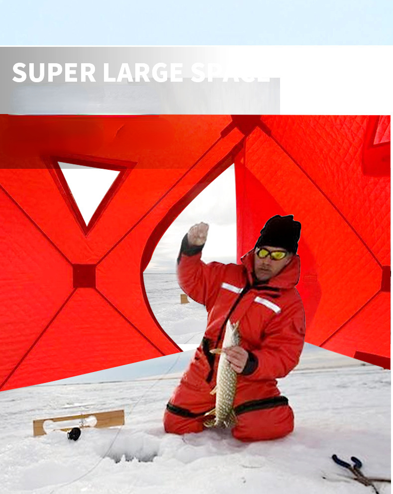 Cheap Goat Tents Winter Ice Fishing Tent Outdoor Camping  Flame Retardant Cotton Beach Outdoor Portable Car Winter Fishing House Relief Tent   